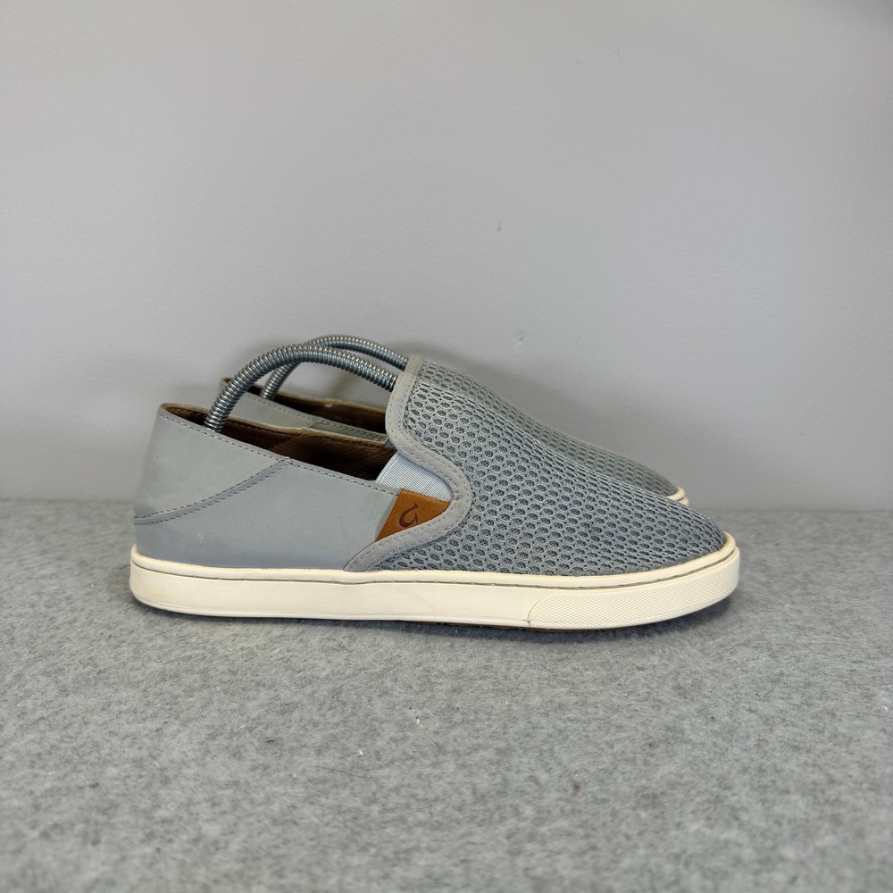 OluKai Pehuea Womens Shoes Size 7.5 Gray Mesh Slip On Sneakers 20271-PGPG - Picture 4 of 10